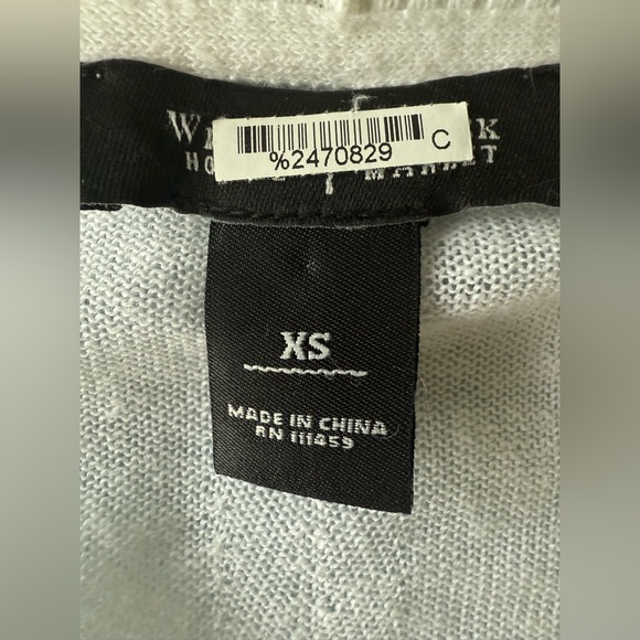 White House Black Market Elegant White Belted Women's Long Sweater, Size XS - Picture 8 of 11